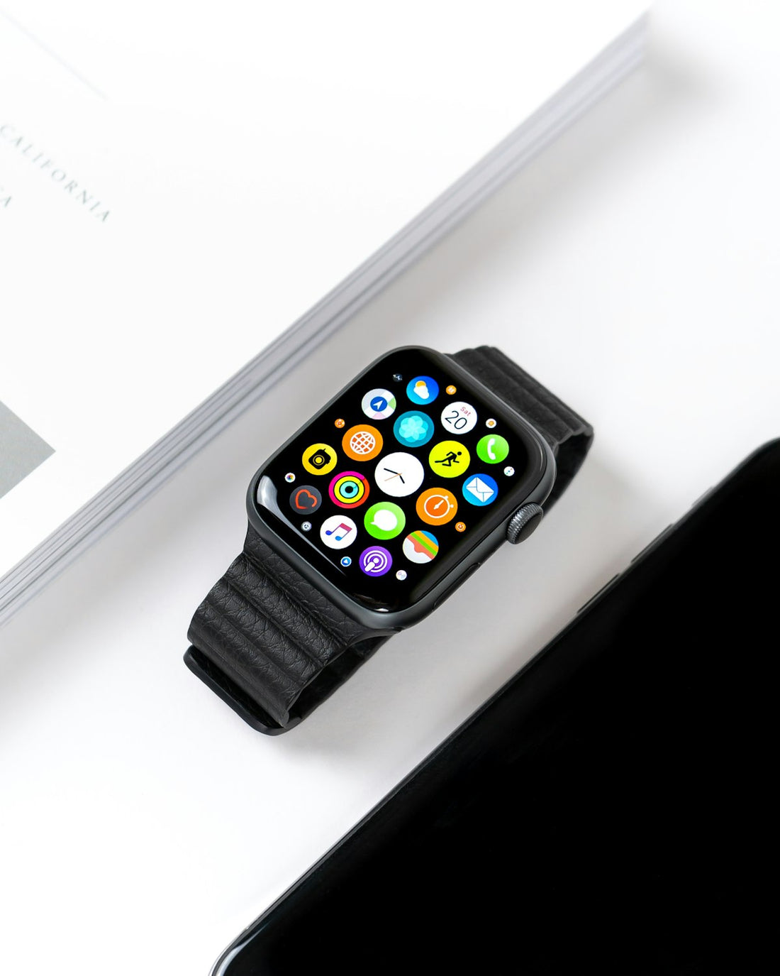 Apple Watch screen repair — display components and adhesive gasket for replacement
