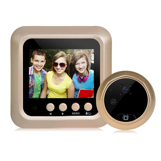 W5 2.4 inch Screen 2.0MP Security Camera No Disturb Peephole Viewer Doorbell, Support TF Card / Night Vision / Video Recording(Gold) - Video DoorBell by buy2fix | Online Shopping UK | buy2fix