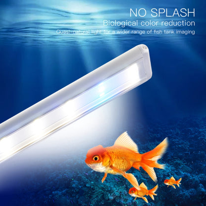 XY-60K Three Rows Aquarium Glass Fish Tank LED Aquatic Bracket Lamp, US Plug(White Blue) - Fish Tanks & Accessories by buy2fix | Online Shopping UK | buy2fix