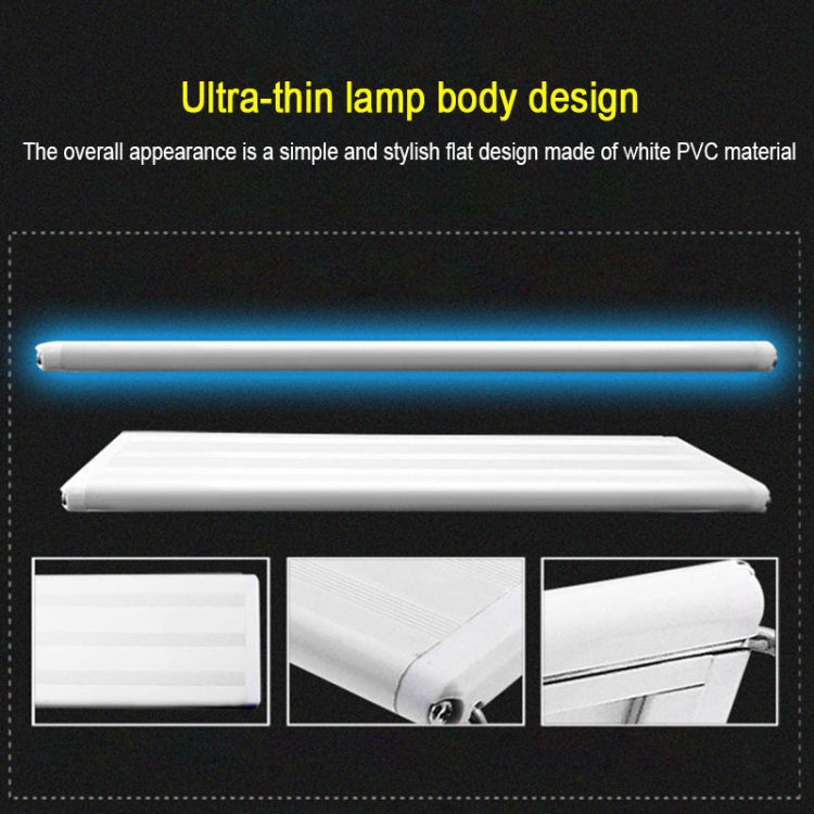 XY-60K Three Rows Aquarium Glass Fish Tank LED Aquatic Bracket Lamp, US Plug(White Blue) - Fish Tanks & Accessories by buy2fix | Online Shopping UK | buy2fix