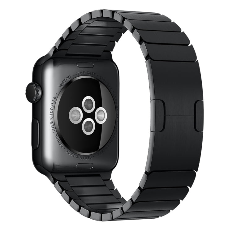 For Apple Watch 42mm Stainless Steel Watch Band(Black) by buy2fix