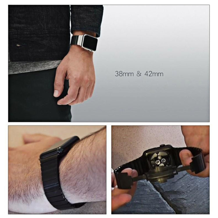 For Apple Watch 42mm Stainless Steel Watch Band(Silver) by buy2fix