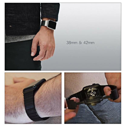 For Apple Watch 42mm Stainless Steel Watch Band(Silver) by buy2fix