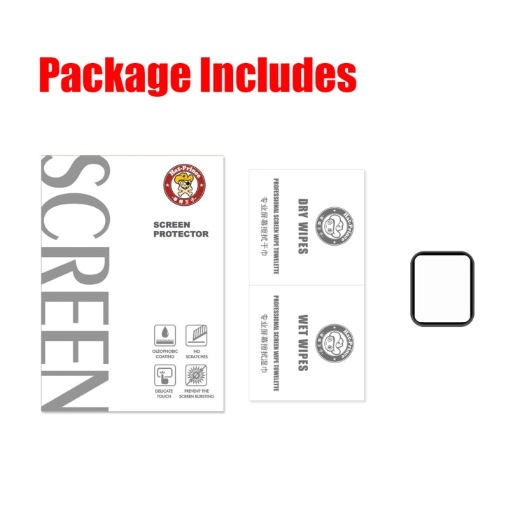 ENKAY Hat-Prince 3D Full Screen Electroplating PET Curved Heat Bending HD Screen Protector For Apple Watch Series 6 / 5 / 4 / Watch SE 40mm(Black) by ENKAY