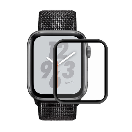 ENKAY Hat-Prince 3D Full Screen Electroplating PET Curved Heat Bending HD Screen Protector For Apple Watch Series 6 / 5 / 4 / Watch SE 44mm(Black)