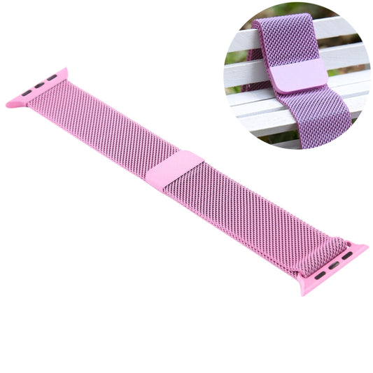 For Apple Watch Ultra 49mm&Watch Ultra 2 49mm / Series 10 46mm / 9&8&7 45mm / SE 3&SE 2&6&SE&5&4 44mm / 3&2&1 42mm Color-changing Magnetic Nylon Watch Band (Pink) by buy2fix