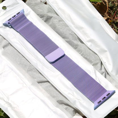 For Apple Watch Ultra 49mm&Watch Ultra 2 49mm / Series 10 46mm / 9&8&7 45mm / SE 3&SE 2&6&SE&5&4 44mm / 3&2&1 42mm Color-changing Magnetic Nylon Watch Band (Sky Blue) by buy2fix