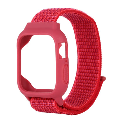For Apple Watch Ultra 49mm&Watch Ultra 2 49mm / Series 10 46mm / 9&8&7 45mm / SE 3&SE 2&6&SE&5&4 44mm / 3&2&1 42mm Nylon Watch Band with Hook and Loop Fastener (Red) by buy2fix