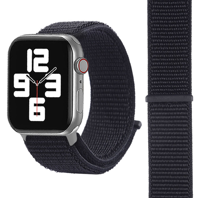For Apple Watch 46mm / 49mm / 45mm / 44mm Simple Fashion Nylon Watch Band with Magic Stick(Black) by buy2fix