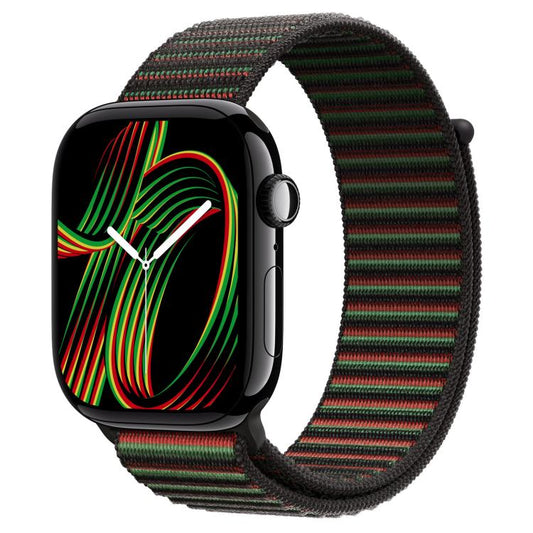 For Apple Watch 46mm / 49mm / 45mm / 44mm Simple Fashion Nylon Watch Band with Magic Stick(Black Unity) - Watch Bands by buy2fix | Online Shopping UK | buy2fix