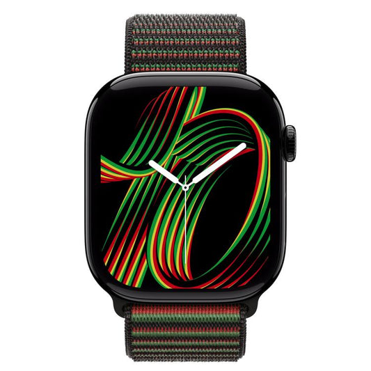 For Apple Watch 46mm / 49mm / 45mm / 44mm Simple Fashion Nylon Watch Band with Magic Stick(Black Unity) - Watch Bands by buy2fix | Online Shopping UK | buy2fix