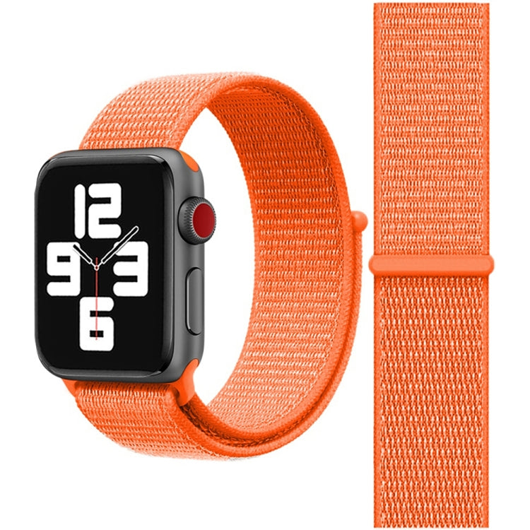 For Apple Watch 46mm / 49mm / 45mm / 44mm Simple Fashion Nylon Watch Band with Magic Stick(Orange) by buy2fix