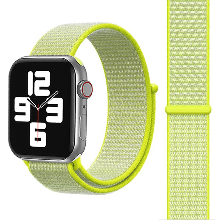 For Apple Watch 46mm / 49mm / 45mm / 44mm Simple Fashion Nylon Watch Band with Magic Stick(Fluorescent Green Light) by buy2fix