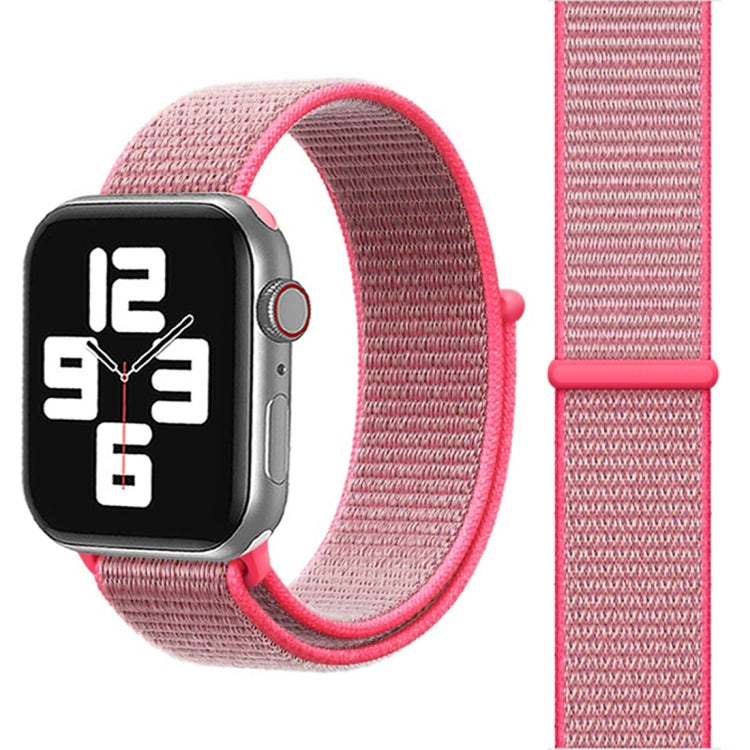 For Apple Watch 46mm / 49mm / 45mm / 44mm Simple Fashion Nylon Watch Band with Magic Stick(Pink) by buy2fix