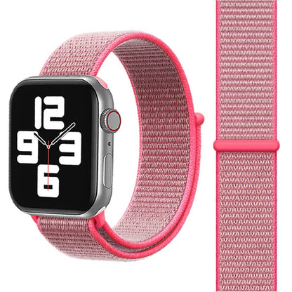 For Apple Watch 46mm / 49mm / 45mm / 44mm Simple Fashion Nylon Watch Band with Magic Stick(Pink) by buy2fix