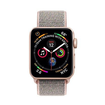 For Apple Watch 46mm / 49mm / 45mm / 44mm Simple Fashion Nylon Watch Band with Magic Stick(Pink) by buy2fix