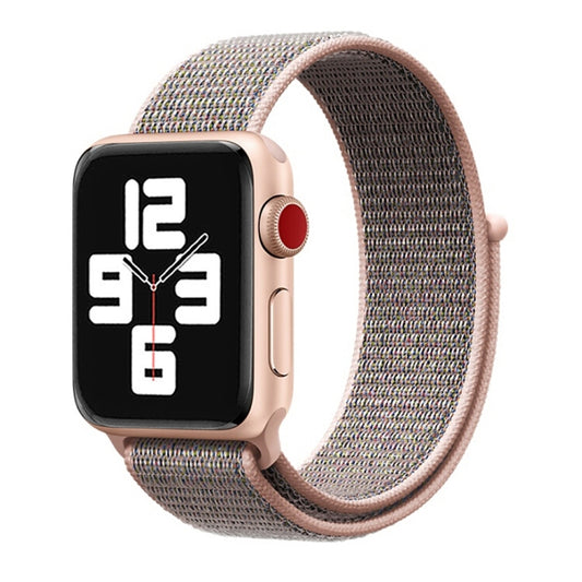 For Apple Watch 46mm / 49mm / 45mm / 44mm Simple Fashion Nylon Watch Band with Magic Stick(Pink) by buy2fix