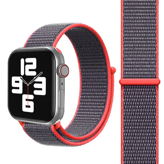 For Apple Watch 46mm / 49mm / 45mm / 44mm Simple Fashion Nylon Watch Band with Magic Stick(Magenta) by buy2fix