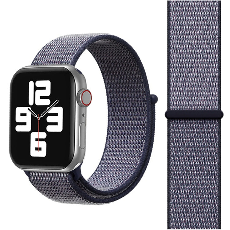 For Apple Watch 46mm / 49mm / 45mm / 44mm Simple Fashion Nylon Watch Band with Magic Stick(Navy Blue) by buy2fix
