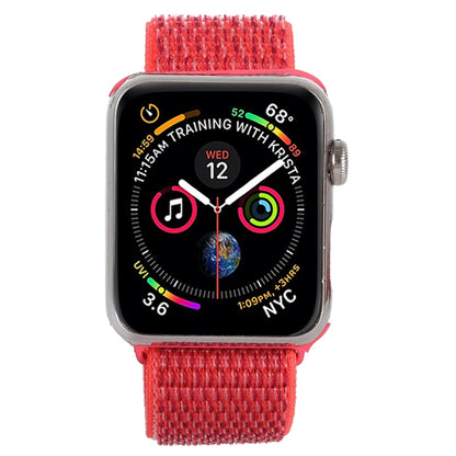 For Apple Watch 46mm / 49mm / 45mm / 44mm Simple Fashion Nylon Watch Band with Magic Stick(Rose Red) by buy2fix
