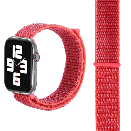 For Apple Watch 46mm / 49mm / 45mm / 44mm Simple Fashion Nylon Watch Band with Magic Stick(Rose Red) by buy2fix