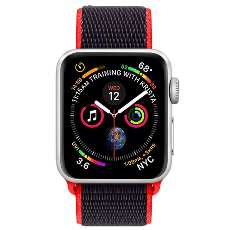 For Apple Watch 46mm / 49mm / 45mm / 44mm Simple Fashion Nylon Watch Band with Magic Stick(Red) by buy2fix