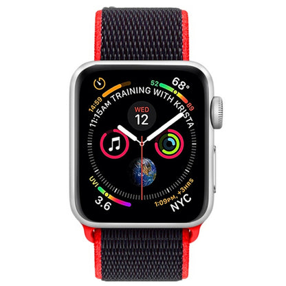For Apple Watch 46mm / 49mm / 45mm / 44mm Simple Fashion Nylon Watch Band with Magic Stick(Red) by buy2fix