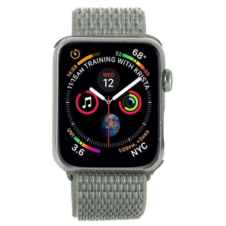 For Apple Watch 46mm / 49mm / 45mm / 44mm Simple Fashion Nylon Watch Band with Magic Stick(Silver Grey) by buy2fix