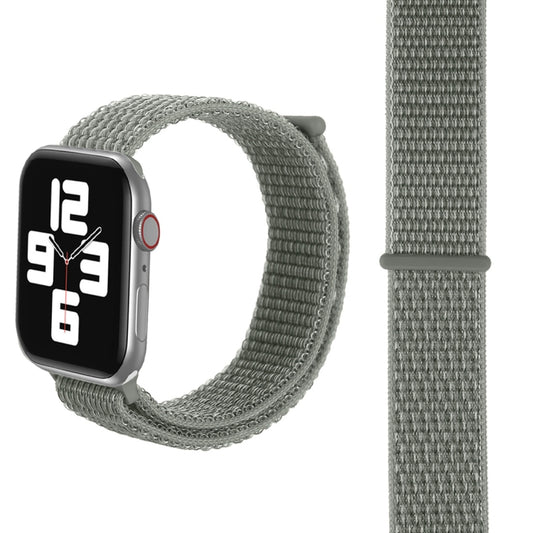 For Apple Watch 46mm / 49mm / 45mm / 44mm Simple Fashion Nylon Watch Band with Magic Stick(Silver Grey) by buy2fix