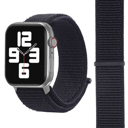For Apple Watch 42mm / 41mm / 40mm / 38mm Simple Fashion Nylon Watch Band with Magic Stick(Black) by buy2fix