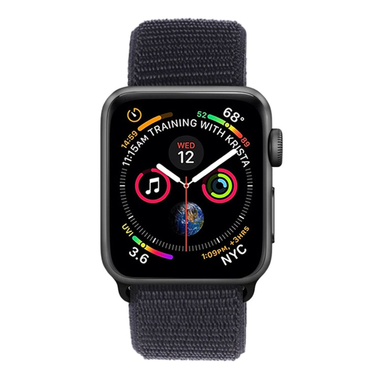 For Apple Watch 42mm / 41mm / 40mm / 38mm Simple Fashion Nylon Watch Band with Magic Stick(Black) by buy2fix
