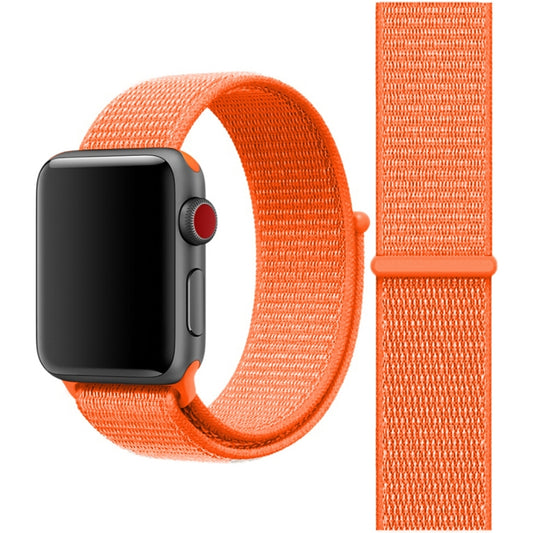 For Apple Watch 42mm / 41mm / 40mm / 38mm Simple Fashion Nylon Watch Band with Magic Stick(Orange) by buy2fix