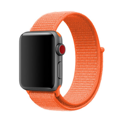 For Apple Watch 42mm / 41mm / 40mm / 38mm Simple Fashion Nylon Watch Band with Magic Stick(Orange) by buy2fix