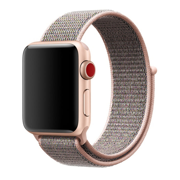 For Apple Watch 42mm / 41mm / 40mm / 38mm Simple Fashion Nylon Watch Band with Magic Stick(Pink) by buy2fix