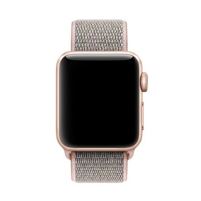 For Apple Watch 42mm / 41mm / 40mm / 38mm Simple Fashion Nylon Watch Band with Magic Stick(Pink) by buy2fix