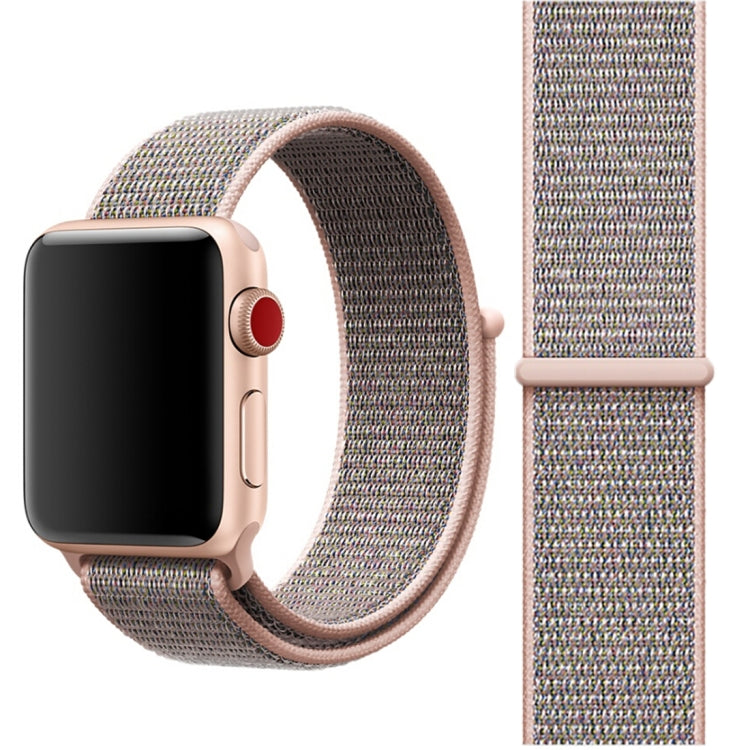 For Apple Watch 42mm / 41mm / 40mm / 38mm Simple Fashion Nylon Watch Band with Magic Stick(Pink) by buy2fix