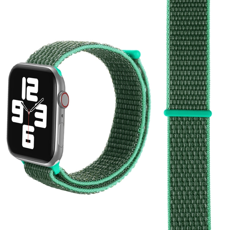 For Apple Watch 42mm / 41mm / 40mm / 38mm Simple Fashion Nylon Watch Band with Magic Stick(Grass Green) by buy2fix