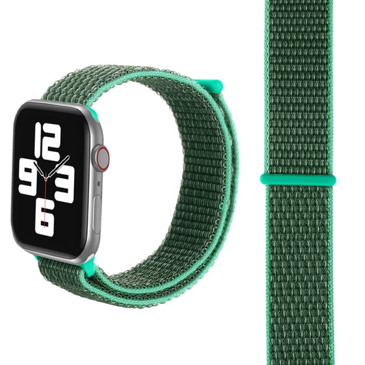 For Apple Watch 42mm / 41mm / 40mm / 38mm Simple Fashion Nylon Watch Band with Magic Stick(Grass Green) by buy2fix