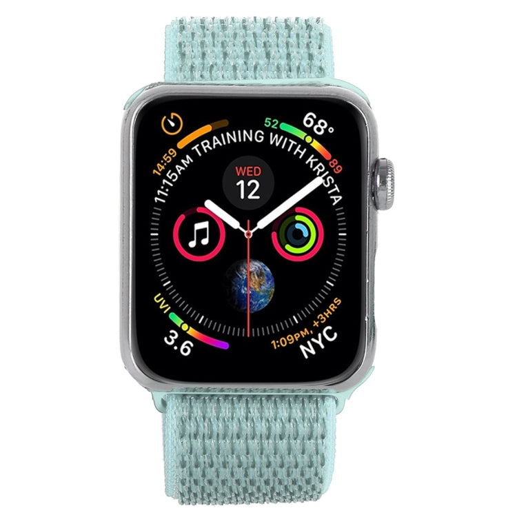 For Apple Watch 42mm / 41mm / 40mm / 38mm Simple Fashion Nylon Watch Band with Magic Stick(Grey Green) by buy2fix