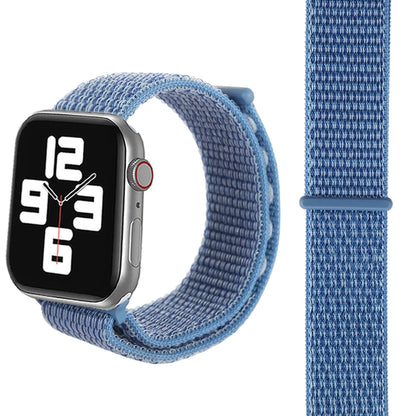 For Apple Watch 42mm / 41mm / 40mm / 38mm Simple Fashion Nylon Watch Band with Magic Stick(Peacock Blue) by buy2fix