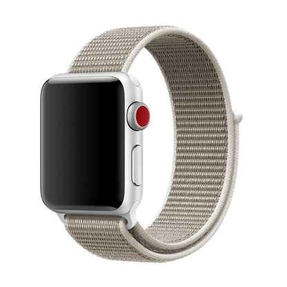 For Apple Watch 42mm / 41mm / 40mm / 38mm Simple Fashion Nylon Watch Band with Magic Stick(Light Grey) by buy2fix