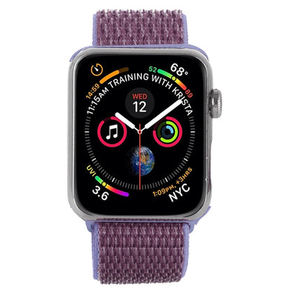 For Apple Watch 42mm / 41mm / 40mm / 38mm Simple Fashion Nylon Watch Band with Magic Stick(Light Purple) by buy2fix