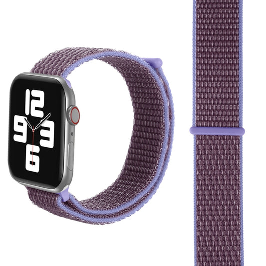 For Apple Watch 42mm / 41mm / 40mm / 38mm Simple Fashion Nylon Watch Band with Magic Stick(Light Purple) by buy2fix
