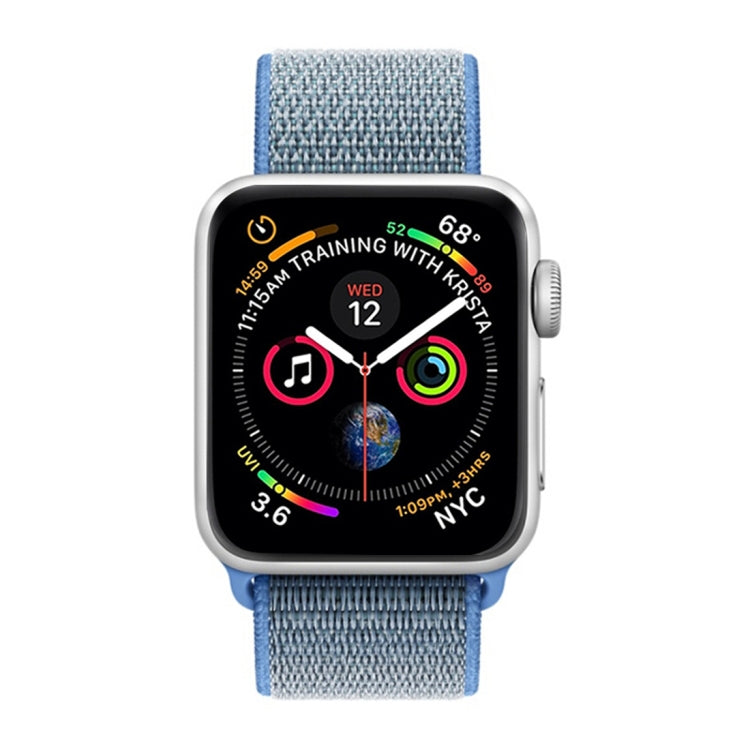 For Apple Watch 42mm / 41mm / 40mm / 38mm Simple Fashion Nylon Watch Band with Magic Stick(Blue) by buy2fix
