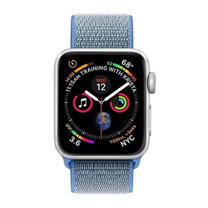 For Apple Watch 42mm / 41mm / 40mm / 38mm Simple Fashion Nylon Watch Band with Magic Stick(Blue) by buy2fix