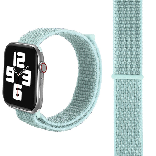 For Apple Watch 42mm / 41mm / 40mm / 38mm Simple Fashion Nylon Watch Band with Magic Stick(Mint Green) by buy2fix