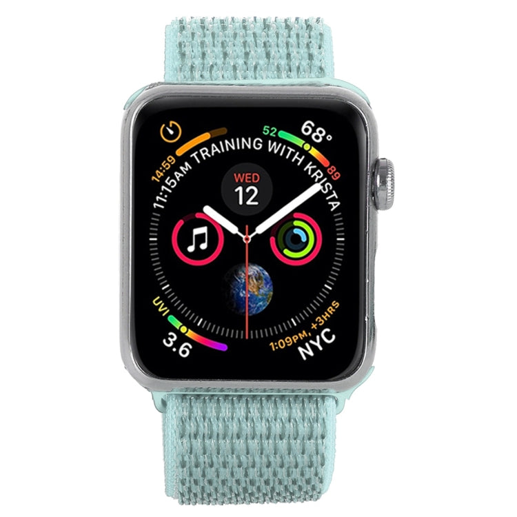 For Apple Watch 42mm / 41mm / 40mm / 38mm Simple Fashion Nylon Watch Band with Magic Stick(Mint Green) by buy2fix
