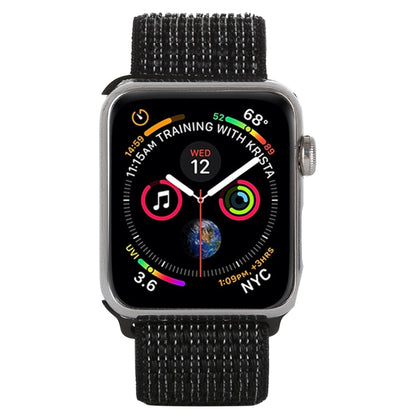 For Apple Watch 42mm / 41mm / 40mm / 38mm Simple Fashion Nylon Watch Band with Magic Stick(Nightfall Black) - Watch Bands by buy2fix | Online Shopping UK | buy2fix