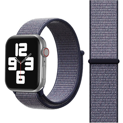 For Apple Watch 42mm / 41mm / 40mm / 38mm Simple Fashion Nylon Watch Band with Magic Stick(Navy Blue) by buy2fix
