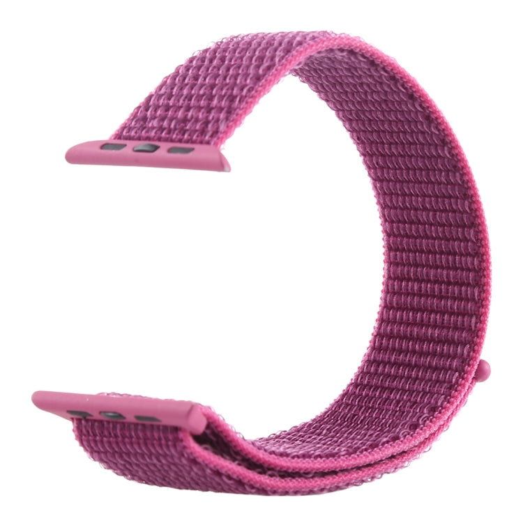 For Apple Watch 42mm / 41mm / 40mm / 38mm Simple Fashion Nylon Watch Band with Magic Stick(Red Purple) by buy2fix